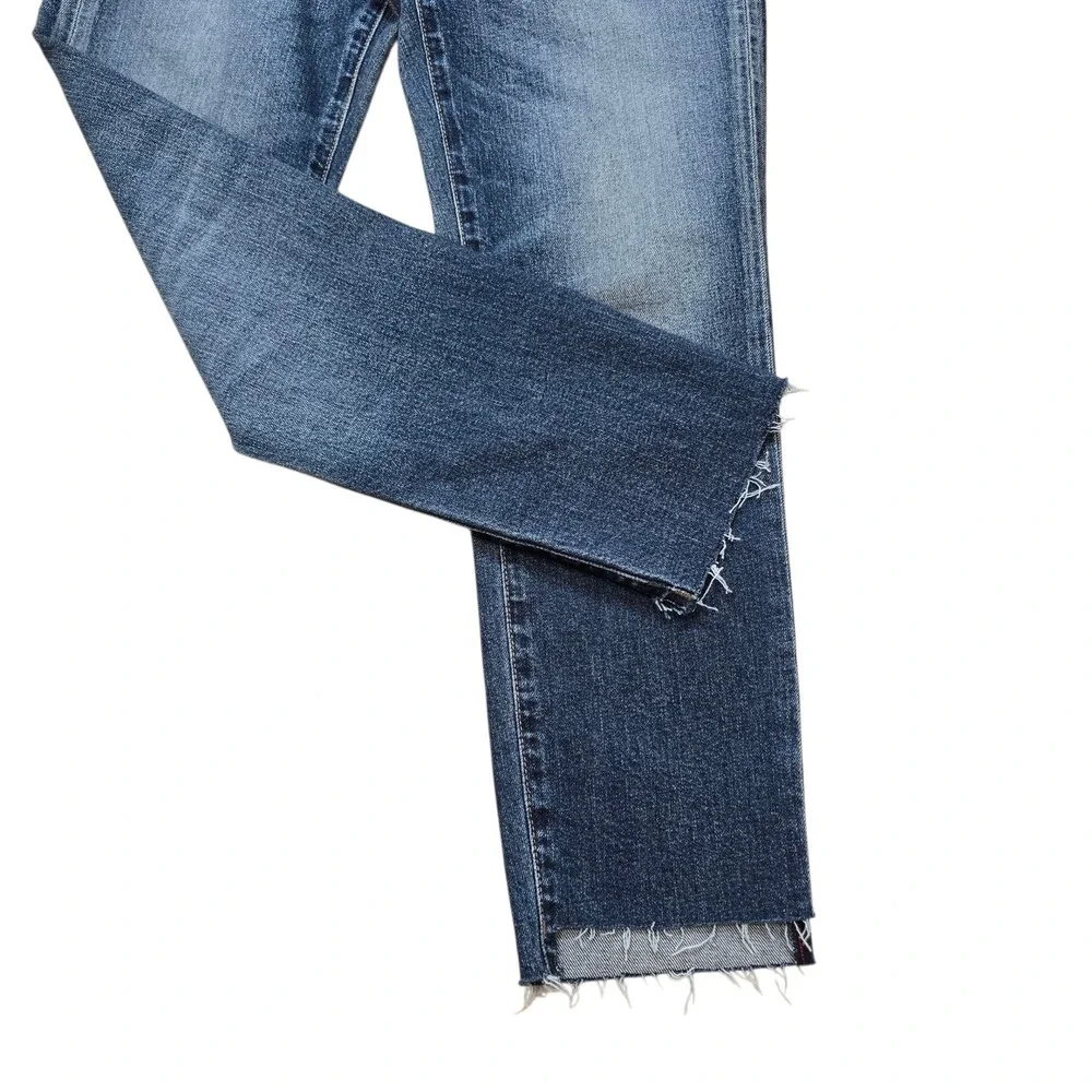 MOUSSY Vintage Denim Jeans Womens Size 28 Blue Distressed Raw Hem Straight‎
